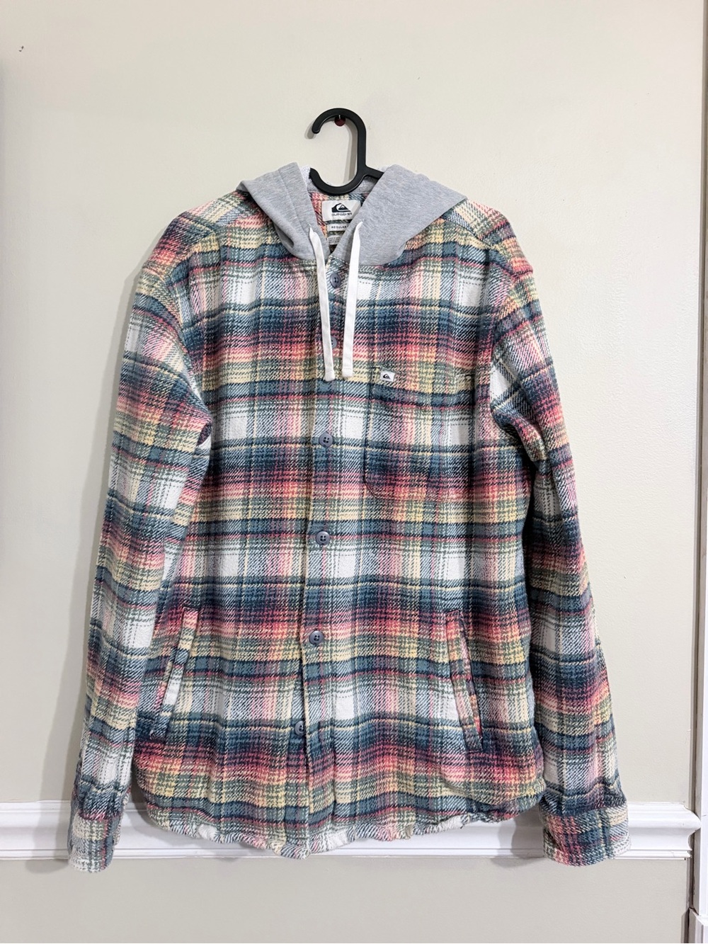 Quicksilver plaid  size m Hooded Shirt Jacket - Multicolor